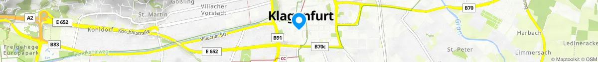 Kartendarstellung des Standorts für Paracelsus Apotheke in 9020 Klagenfurt